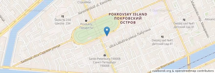 Mapa de ubicacion de Дым en Russie, District Fédéral Du Nord-Ouest, Oblast De Léningrad, Saint-Pétersbourg, Адмиралтейский Район, Округ Коломна.