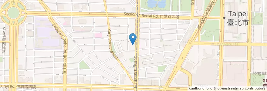 Mapa de ubicacion de 老師好羊肉爐 en 台湾, 新北市, 台北市, 大安区.
