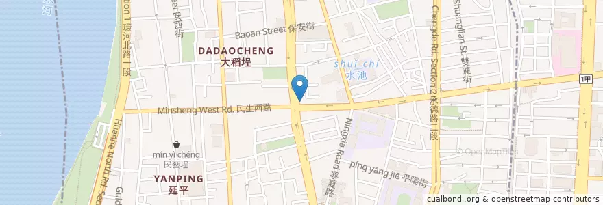 Mapa de ubicacion de 台南碗粿 en 臺灣, 新北市, 臺北市, 大同區.
