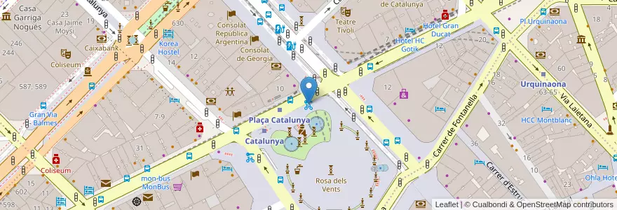 Mapa de ubicacion de 65 - Plaça Catalunya en İspanya, Catalunya, Barcelona, Barcelonès, Barcelona.