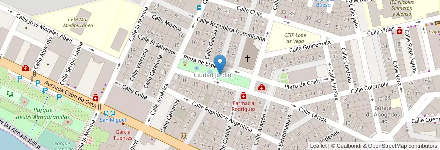 Mapa de ubicacion de 65. Plaza España III en 西班牙, 安达鲁西亚, Almería, Almería.