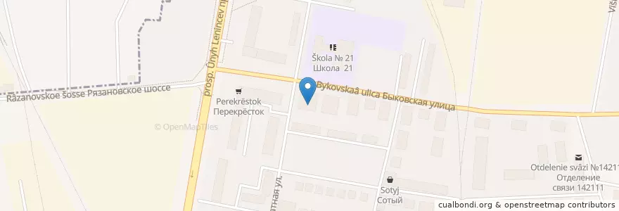 Mapa de ubicacion de Аптечный пункт en 俄罗斯/俄羅斯, Центральный Федеральный Округ, 莫斯科州, Городской Округ Подольск.