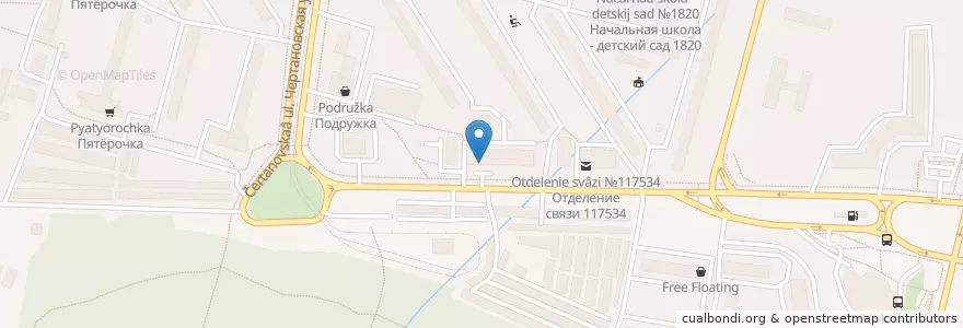 Mapa de ubicacion de ГорЗдрав en Rússia, Distrito Federal Central, Москва, Южный Административный Округ, Район Чертаново Южное.