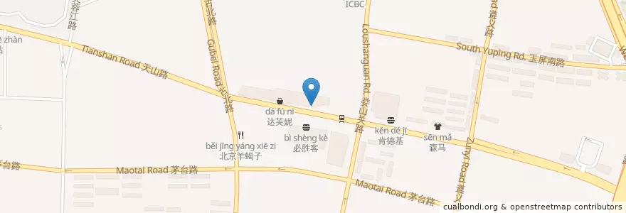 Mapa de ubicacion de Sushi Express en 中国, 上海市, 长宁区.