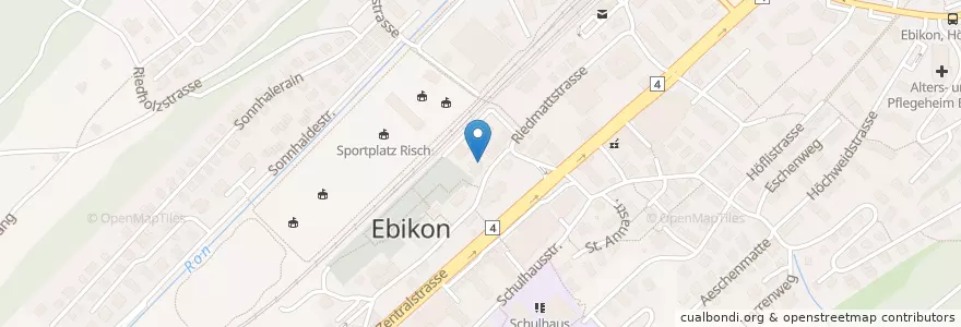 Mapa de ubicacion de Polizeiposten Ebikon en İsviçre, Luzern, Ebikon.