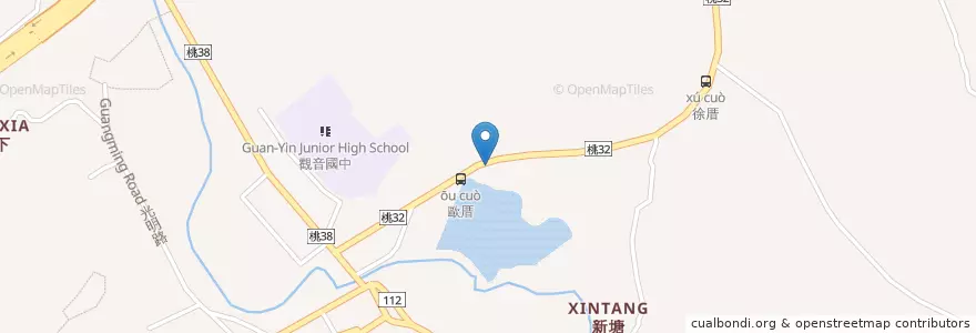 Mapa de ubicacion de 觀音區第二公墓 en Taïwan, Taoyuan, 觀音區.