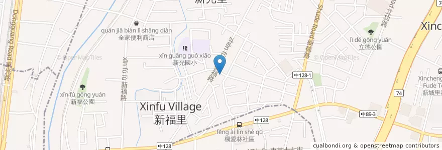 Mapa de ubicacion de 阿婆臭豆腐 大麵羹 en Taiwán, Taichung, 太平區.