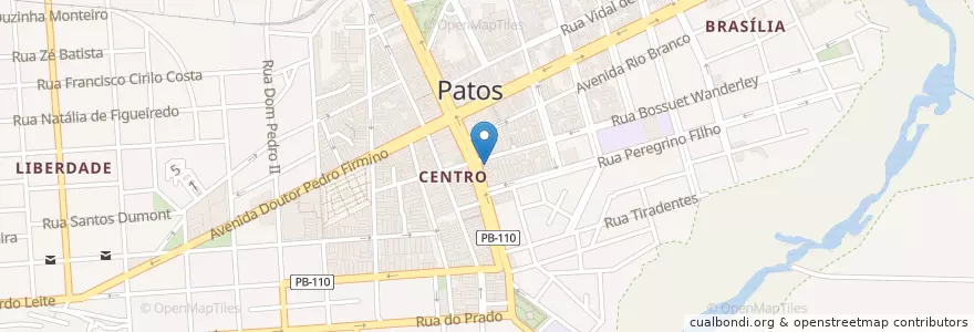 Mapa de ubicacion de Farma Fórmula en Brasile, Regione Nordest, Paraíba, Região Metropolitana De Patos, Região Geográfica Intermediária De Patos, Região Geográfica Imediata De Patos, Patos.