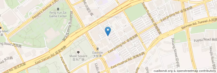Mapa de ubicacion de 云南路 1 or 2 en China, Shanghai, Huangpu District.