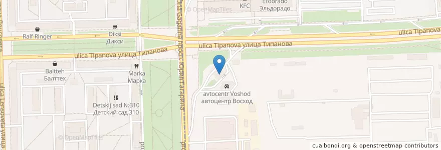 Mapa de ubicacion de ПТК en Russie, District Fédéral Du Nord-Ouest, Oblast De Léningrad, Saint-Pétersbourg, Московский Район, Округ Гагаринское.
