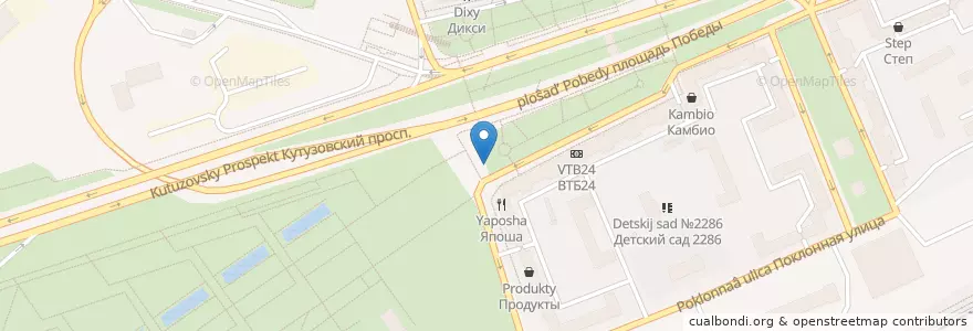Mapa de ubicacion de Городской туалет en Rusia, Distrito Federal Central, Москва, Западный Административный Округ, Район Дорогомилово.