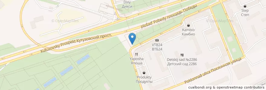 Mapa de ubicacion de Городской туалет en روسيا, Центральный Федеральный Округ, Москва, Западный Административный Округ, Район Дорогомилово.