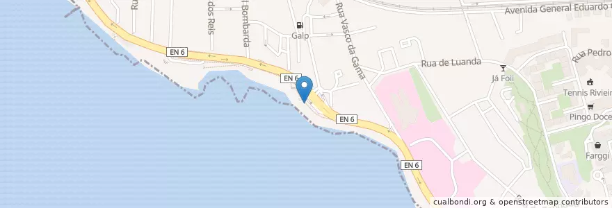 Mapa de ubicacion de Praia da Parede en Portugal.