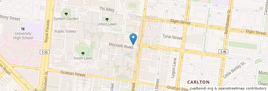 Mapa de ubicacion de Home 2 en Australië, Victoria, City Of Melbourne.