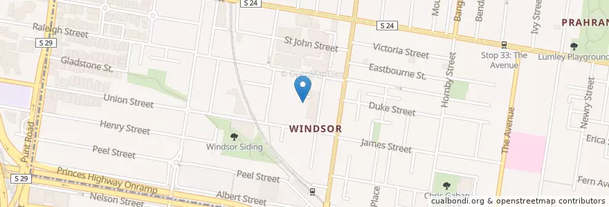 Mapa de ubicacion de Cheder Levi Yitzchak en Australien, Victoria, City Of Stonnington.