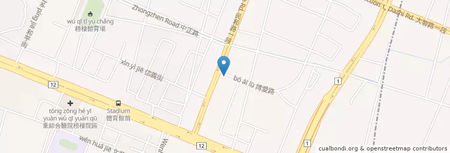 Mapa de ubicacion de 早餐店 en Taïwan, Taichung, 梧棲區.