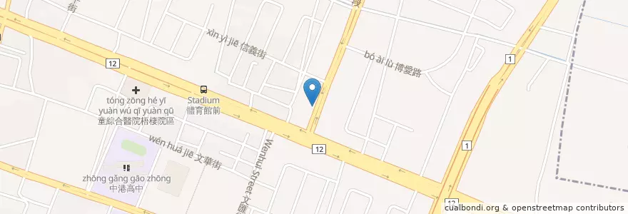Mapa de ubicacion de 百香食訪 en تايوان, تاي شانغ, 梧棲區.