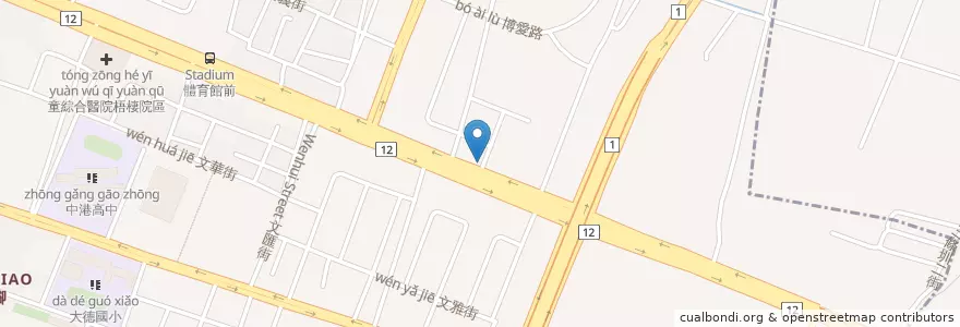 Mapa de ubicacion de 早餐店 en تايوان, تاي شانغ, 梧棲區.