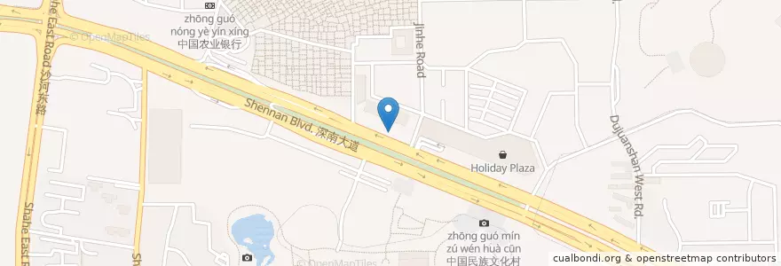 Mapa de ubicacion de 东亚银行 en China, Cantão, Shenzhen, 南山区, 沙河街道.