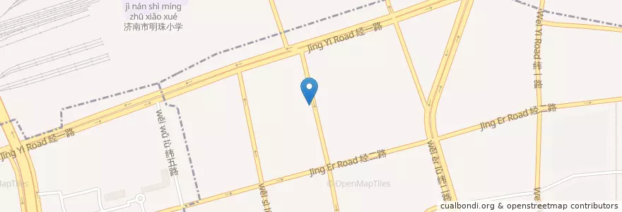 Mapa de ubicacion de 鸿玉海鲜饺子 en چین, شاندونگ, 济南市, 天桥区, 市中区, 大观园街道.