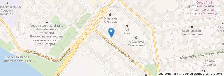 Mapa de ubicacion de Областной техникум дизайна и сервиса en Russland, Föderationskreis Ural, Oblast Swerdlowsk, Городской Округ Екатеринбург.