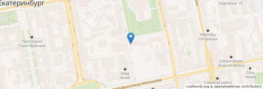 Mapa de ubicacion de Big Ural Band en Rusland, Уральский Федеральный Округ, Свердловская Область, Городской Округ Екатеринбург.