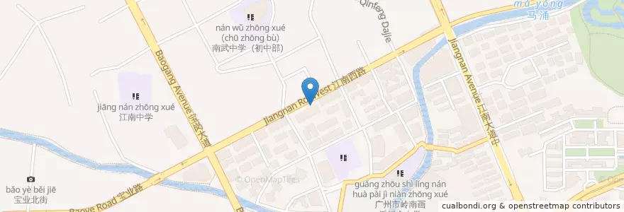 Mapa de ubicacion de BEA en China, Guangdong, Guangzhou City, Haizhu District, 江南中街道.