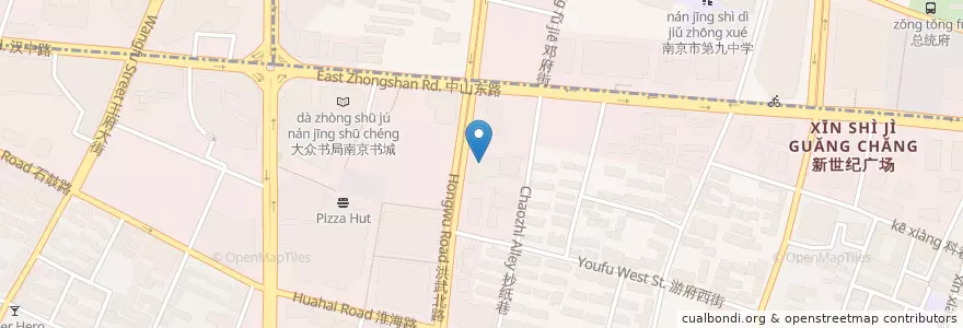 Mapa de ubicacion de 东亚银行 en China, Jiangsu, Nanquim, 秦淮区.