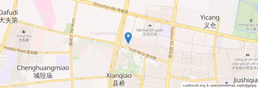 Mapa de ubicacion de 东亚银行 en الصين, آنهوي, خفي, 庐阳区 (Luyang), 合肥市区, 逍遥津街道.