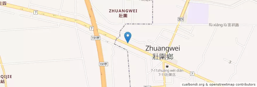 Mapa de ubicacion de 圓金味 en Taiwan, 臺灣省, 宜蘭縣, 宜蘭市.
