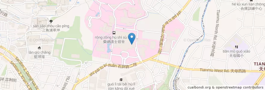 Mapa de ubicacion de 員工停車場 en Taiwan, 新北市, Taipei, 北投區.
