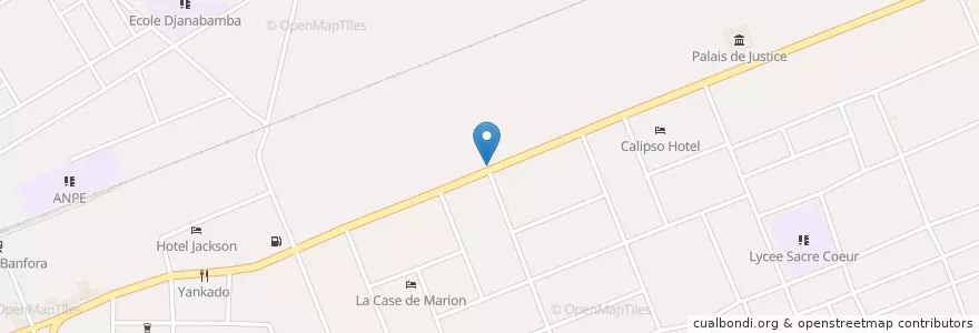 Mapa de ubicacion de Restaurant en Burkina Faso, Cascades, Comoé, Banfora.