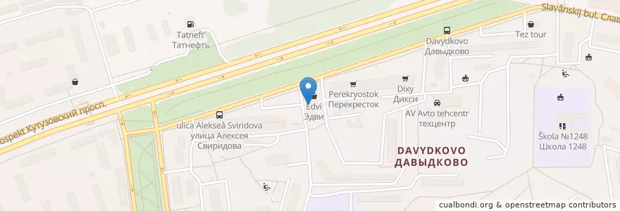 Mapa de ubicacion de ГорЗдрав en Rusland, Centraal Federaal District, Moskou, Западный Административный Округ, Район Фили-Давыдково.