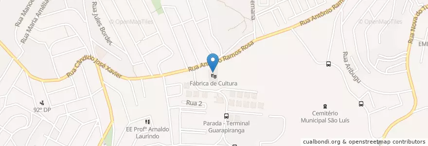 Mapa de ubicacion de Organização Circo do Avesso en 巴西, 东南部, 圣保罗, Região Geográfica Intermediária De São Paulo, Região Metropolitana De São Paulo, Região Imediata De São Paulo, 聖保羅.