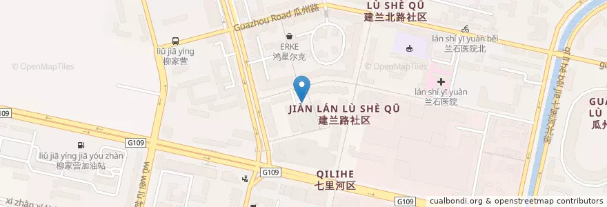 Mapa de ubicacion de 川林大酒店 en 중국, 간쑤성, 兰州市 (Lanzhou), 七里河区, 敦煌路街道.