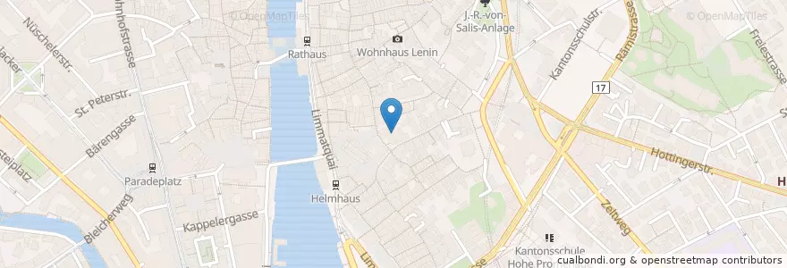 Mapa de ubicacion de Tauschbibliothek en Suiza, Zúrich, Bezirk Zürich, Zúrich.