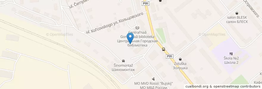 Mapa de ubicacion de ISU "youth Center city district Buoy" en Russia, Central Federal District, Kostroma Oblast, Buysky District, Городской Округ Буй.