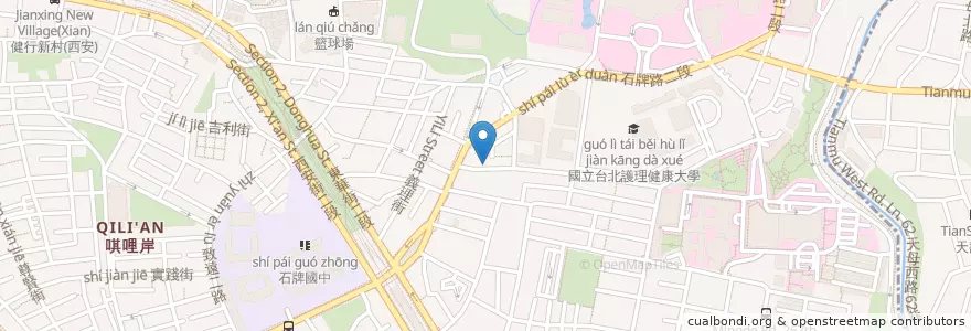 Mapa de ubicacion de 竹苑素食餐廳 en Taiwan, 新北市, Taipé, 北投區.