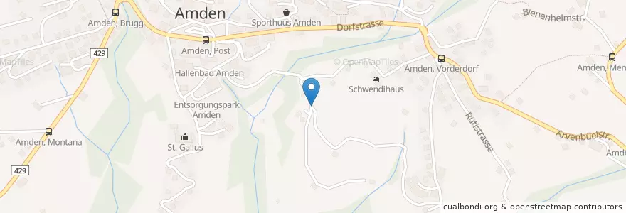 Mapa de ubicacion de belloo en Швейцария, Санкт-Галлен, Wahlkreis See-Gaster, Amden.