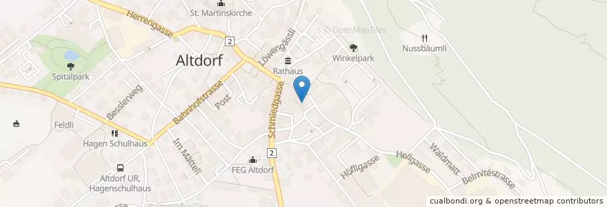 Mapa de ubicacion de La piccola Rotonda en Schweiz/Suisse/Svizzera/Svizra, Uri, Altdorf (Ur).