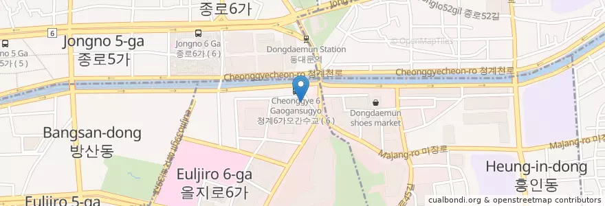 Mapa de ubicacion de Shake Shack en Zuid-Korea, Seoel, 광희동.