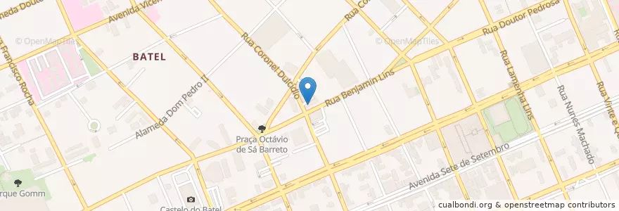 Mapa de ubicacion de Bar do Didi - Batel en 브라질, 남부지방, 파라나, Região Geográfica Intermediária De Curitiba, Região Metropolitana De Curitiba, Microrregião De Curitiba, 쿠리치바.
