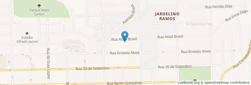Mapa de ubicacion de UBS São Vicente en Brasil, Región Sur, Río Grande Del Sur, Região Geográfica Imediata De Caxias Do Sul, Região Geográfica Intermediária De Caxias Do Sul, Caxias Do Sul.