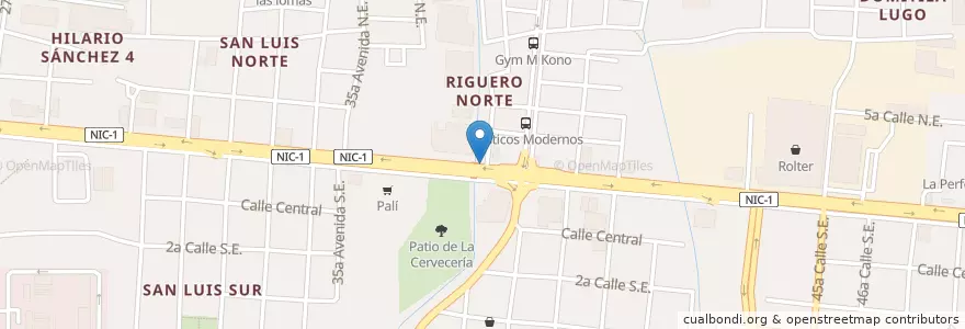 Mapa de ubicacion de Soda Rommel en 尼加拉瓜, Departamento De Managua, Managua (Municipio).