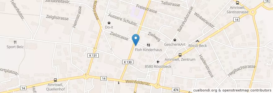 Mapa de ubicacion de Yo & You en Zwitserland, Thurgau, Bezirk Arbon, Amriswil.