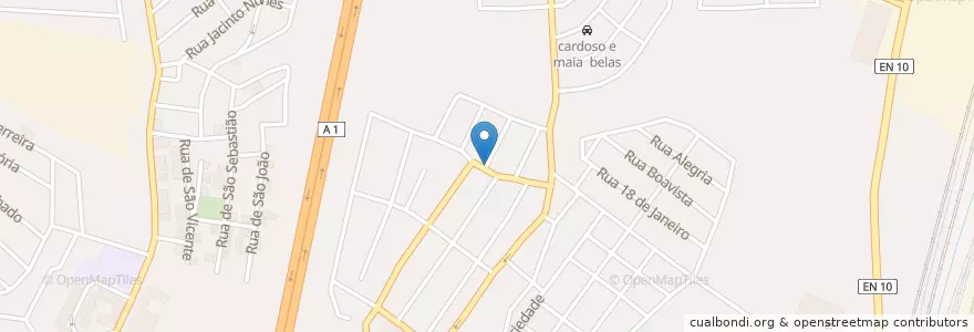 Mapa de ubicacion de Santa Iria de Azoia, São João da Talha e Bobadela en 葡萄牙, Área Metropolitana De Lisboa, Lisboa, Grande Lisboa, Loures, Santa Iria De Azoia, São João Da Talha E Bobadela.