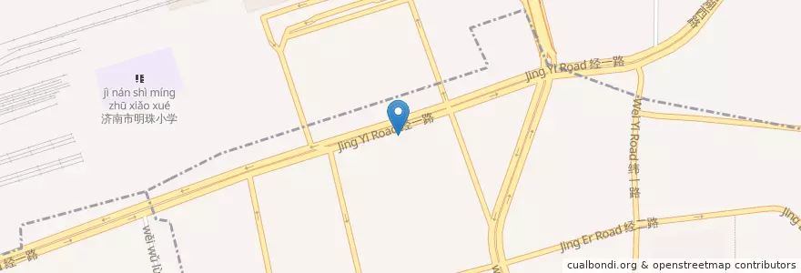 Mapa de ubicacion de 济南邮区中心局老年活动中心 en 중국, 산둥성, 济南市, 天桥区, 大观园街道.