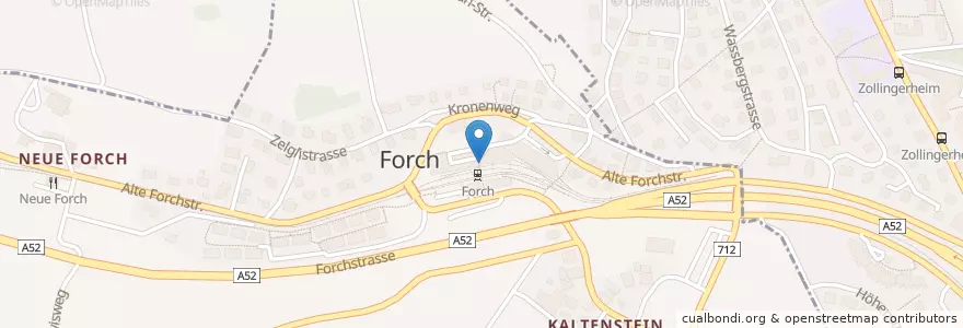Mapa de ubicacion de Forch en Svizzera, Zurigo, Bezirk Meilen, Bezirk Uster, Küsnacht (Zh), Maur.