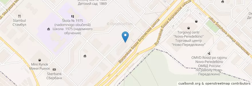 Mapa de ubicacion de Автомотошкола "Аспект" en Rusland, Centraal Federaal District, Moskou, Западный Административный Округ, Район Ново-Переделкино.