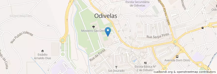 Mapa de ubicacion de Odivelas en 葡萄牙, Área Metropolitana De Lisboa, Lisboa, Grande Lisboa, Odivelas, Odivelas.